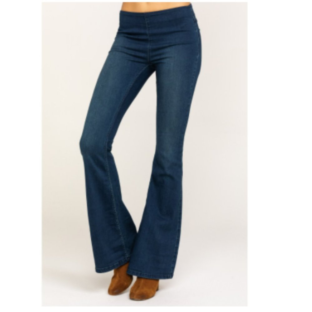 Free People Flare Penny Pull on Jeans Pants Jegging 27